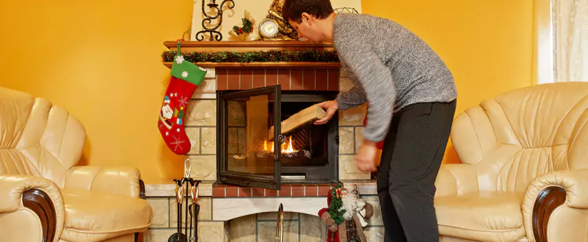 Rusted Metal Fireplace Restoration in Salem, Virginia